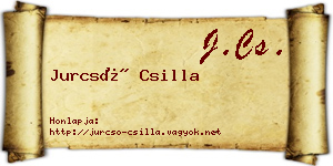 Jurcsó Csilla névjegykártya